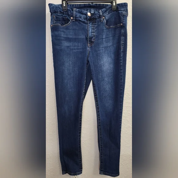 7 For All Mankind Dark Blue Slim/Skinny Jeans - Picture 2 of 5